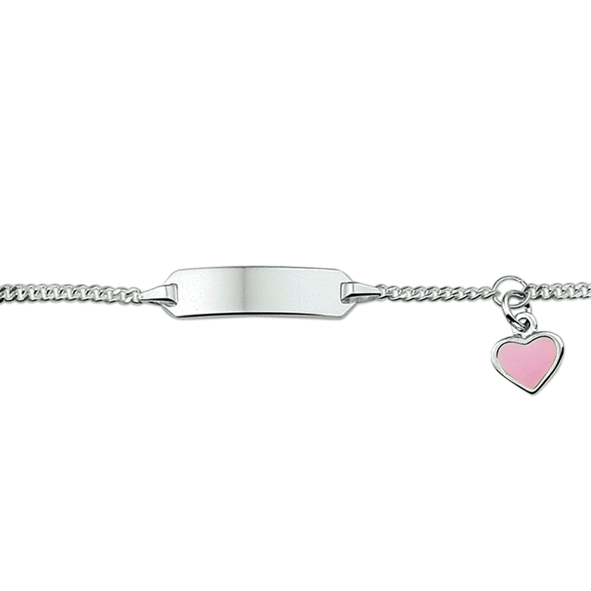 Gravurarmband Herz Emailleplatte 5,0 mm Silber rhodiniert
