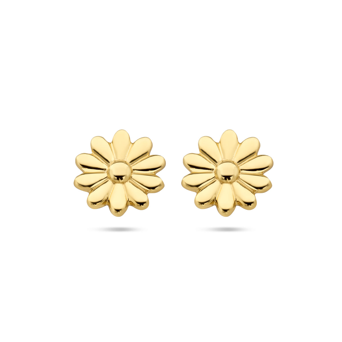 Blumen-Ohrstecker aus 14-karätigem Gelbgold