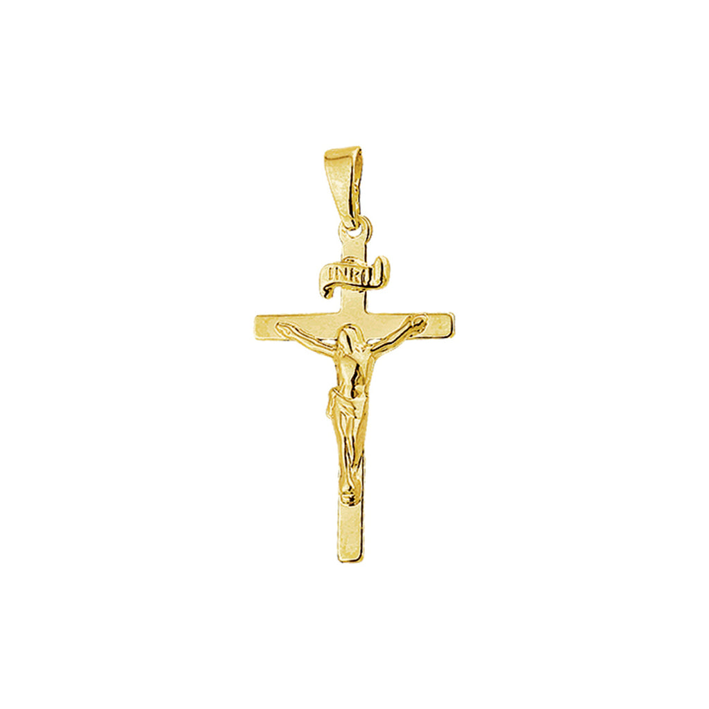 hanger kruis en corpus 24 mm 14K geelgoud