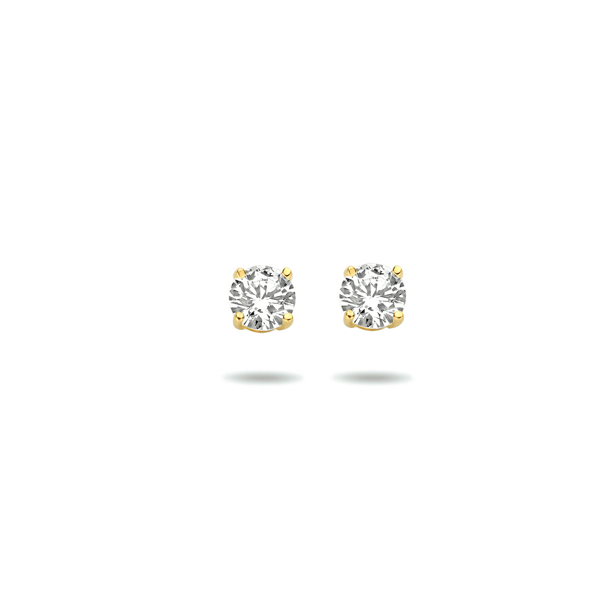 9 Karat Ohrstecker Zirkonia 9 Karat Gelbgold
