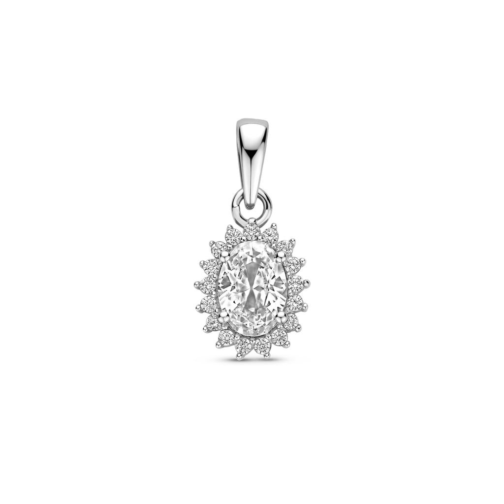 hanger zirkonia 17 mm zilver gerhodineerd