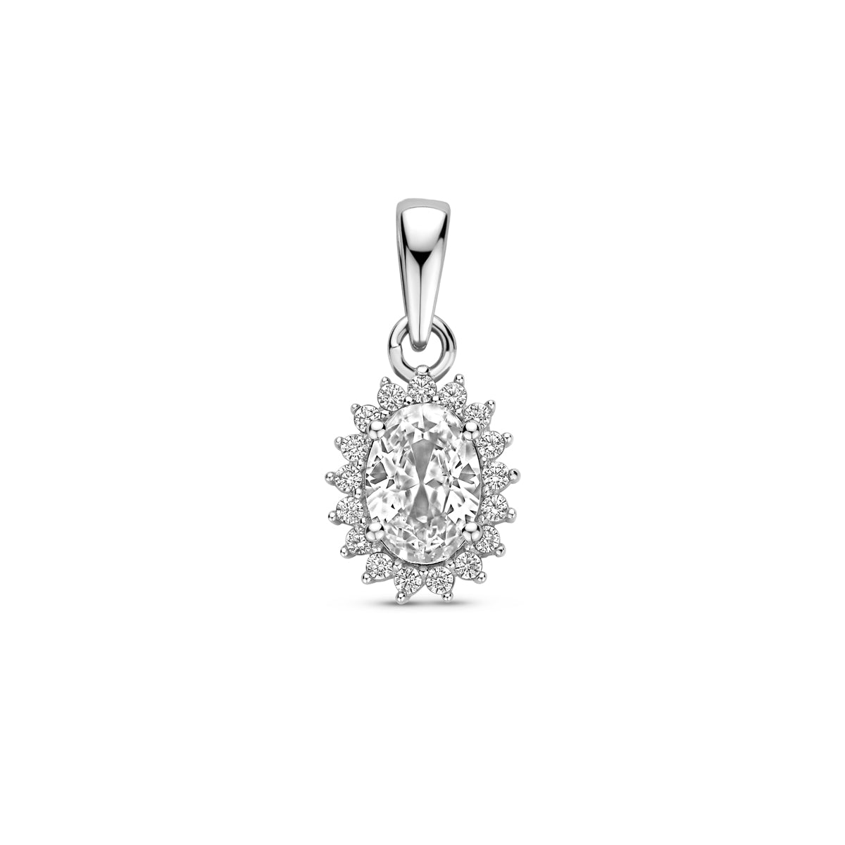 hanger zirkonia 17 mm zilver gerhodineerd