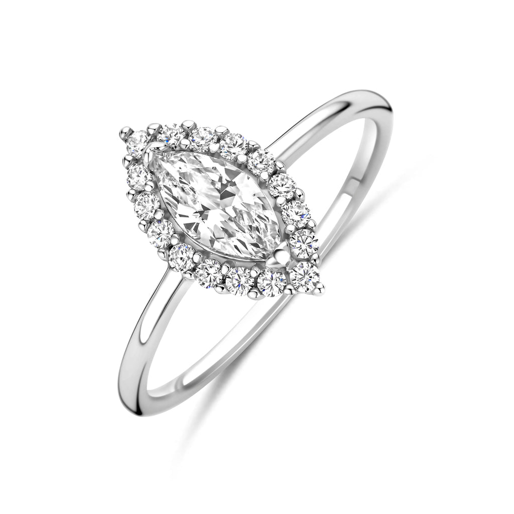 ring zirkonia zilver gerhodineerd