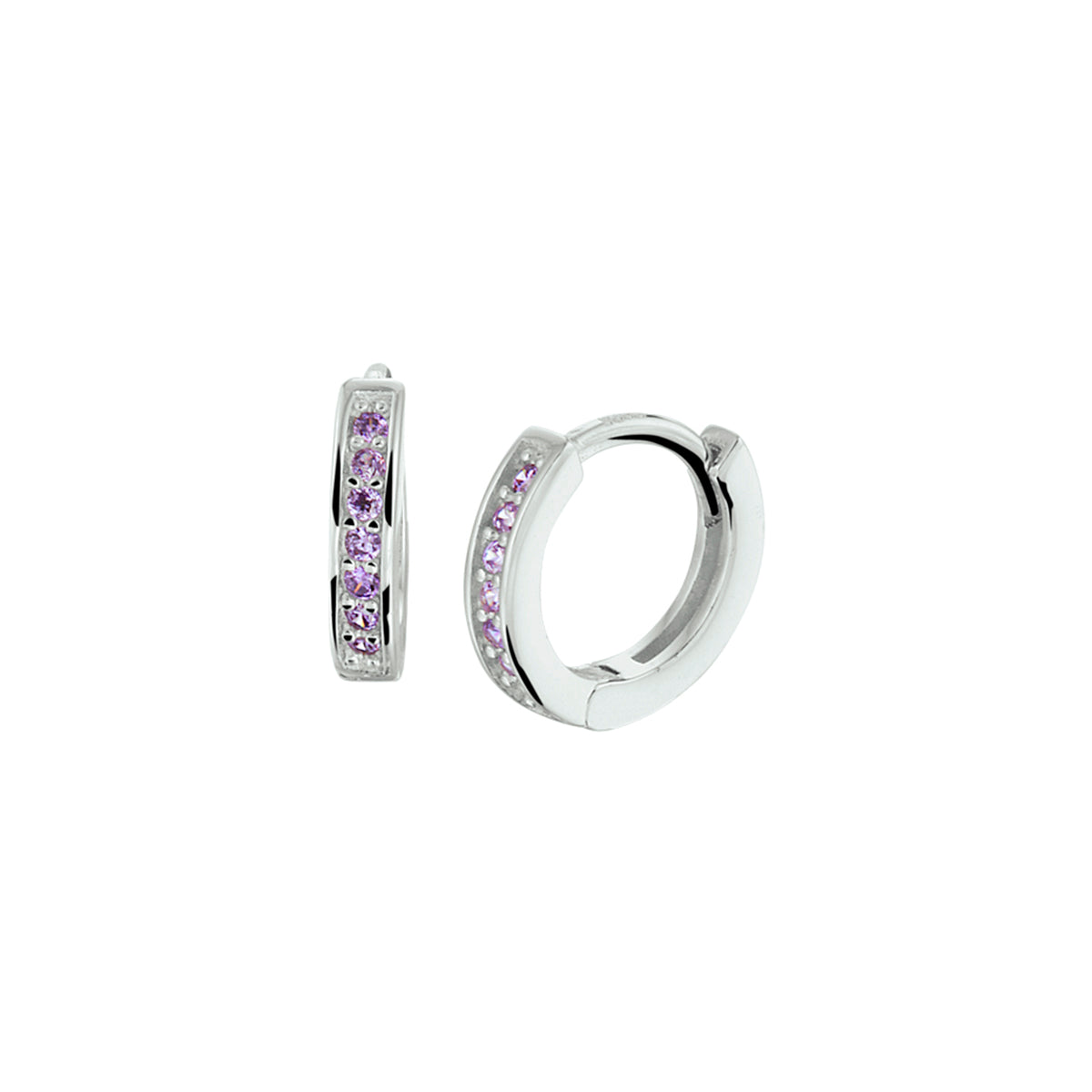 Ohrhänger Synth. Amethystsilber rhodiniert