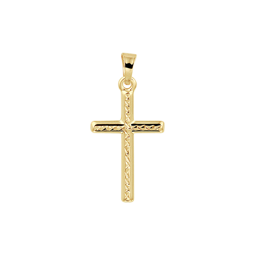 hanger kruis gediamanteerd 14K geelgoud