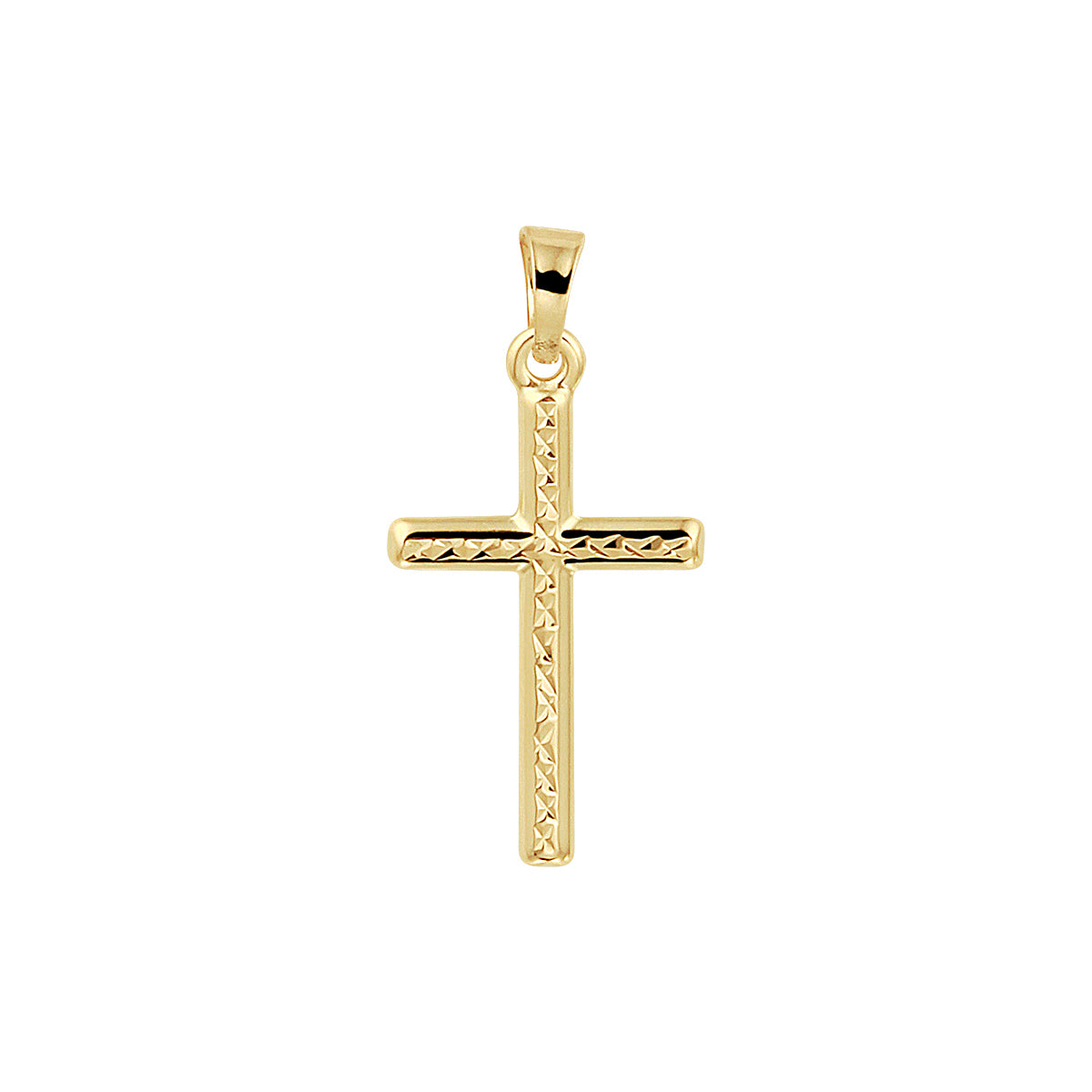 hanger kruis gediamanteerd 14K geelgoud