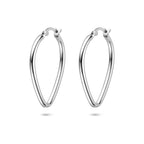 oorringen 25,5 mm zilver gerhodineerd