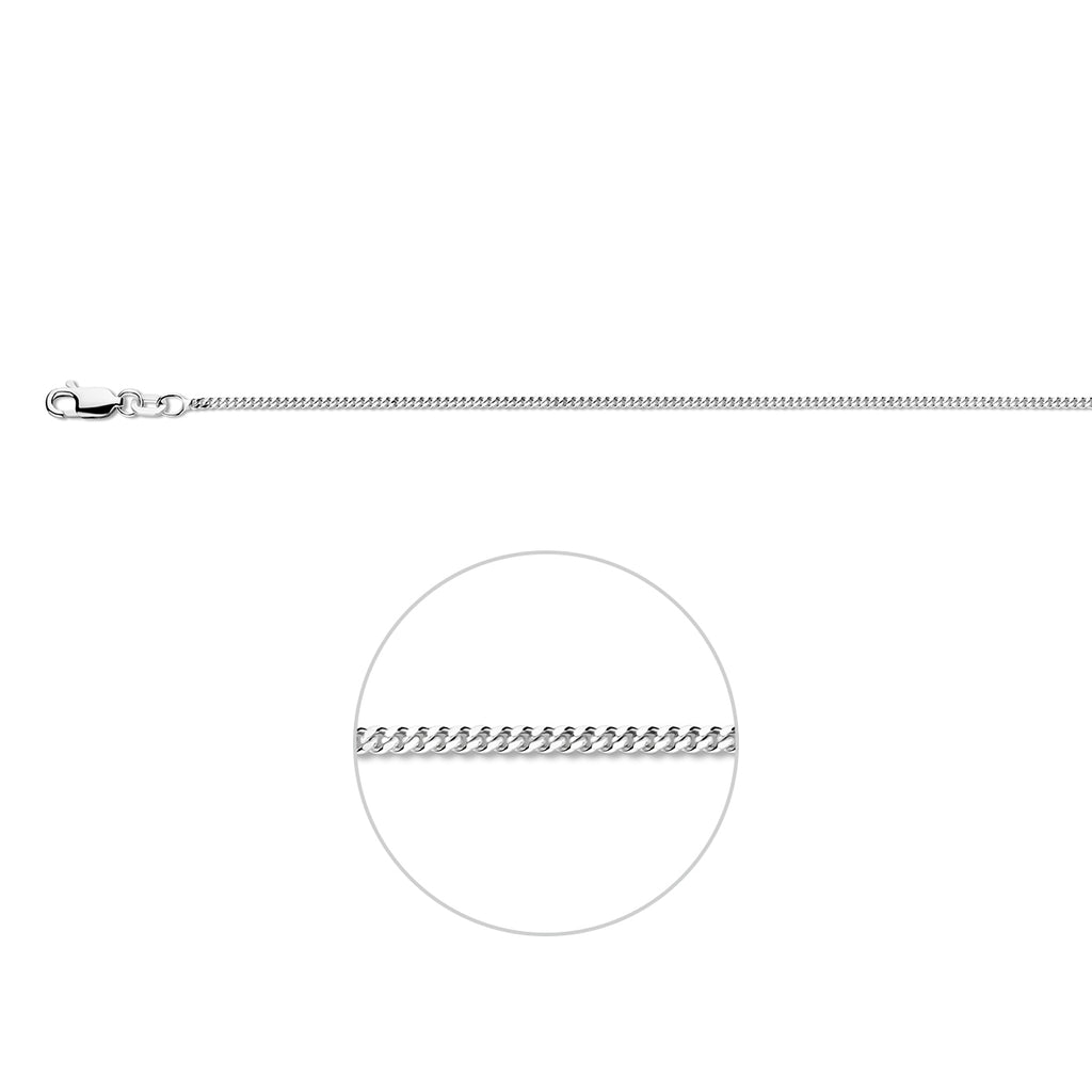 Gourmetkette 1,6 mm silberweiß
