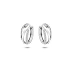 klapoorringen zirkonia 12,5 mm zilver gerhodineerd