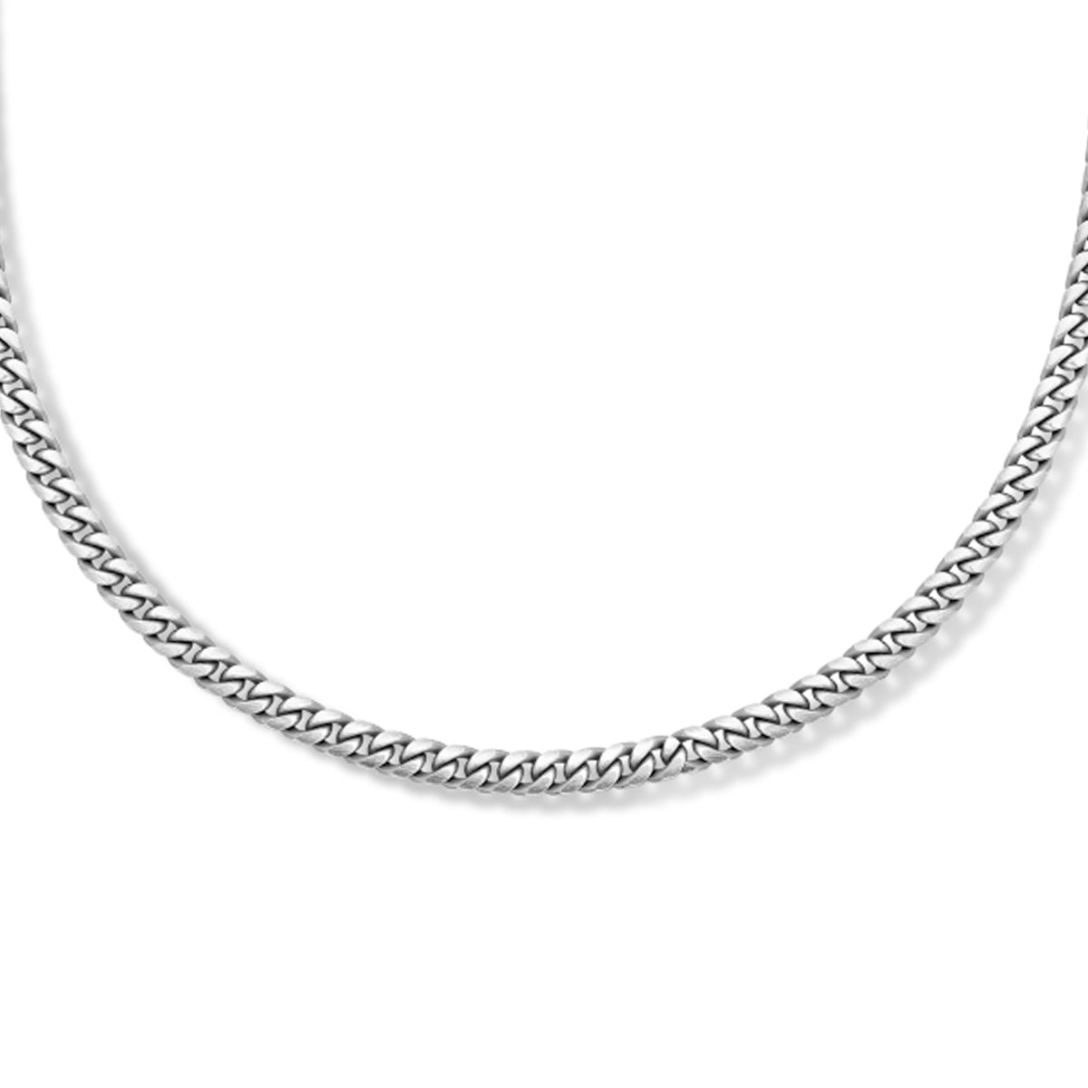Collier Ankerkette 6-seitig geschliffen oxi 5,0 mm Silber oxidiert