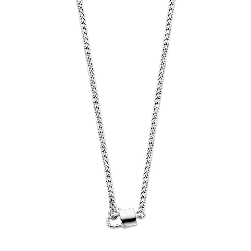 Kettenverschluss 3,0 mm 45 cm Silber rhodiniert
