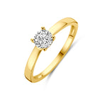 ring zirkonia 3 micron zilver verguld (geel)