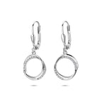 Ohrhänger Zirkonia Brisurhaken 27 mm Silber rhodiniert