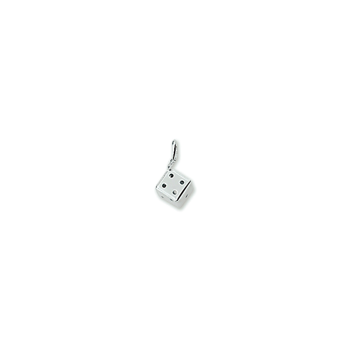 hanger dobbelsteen zilver gerhodineerd
