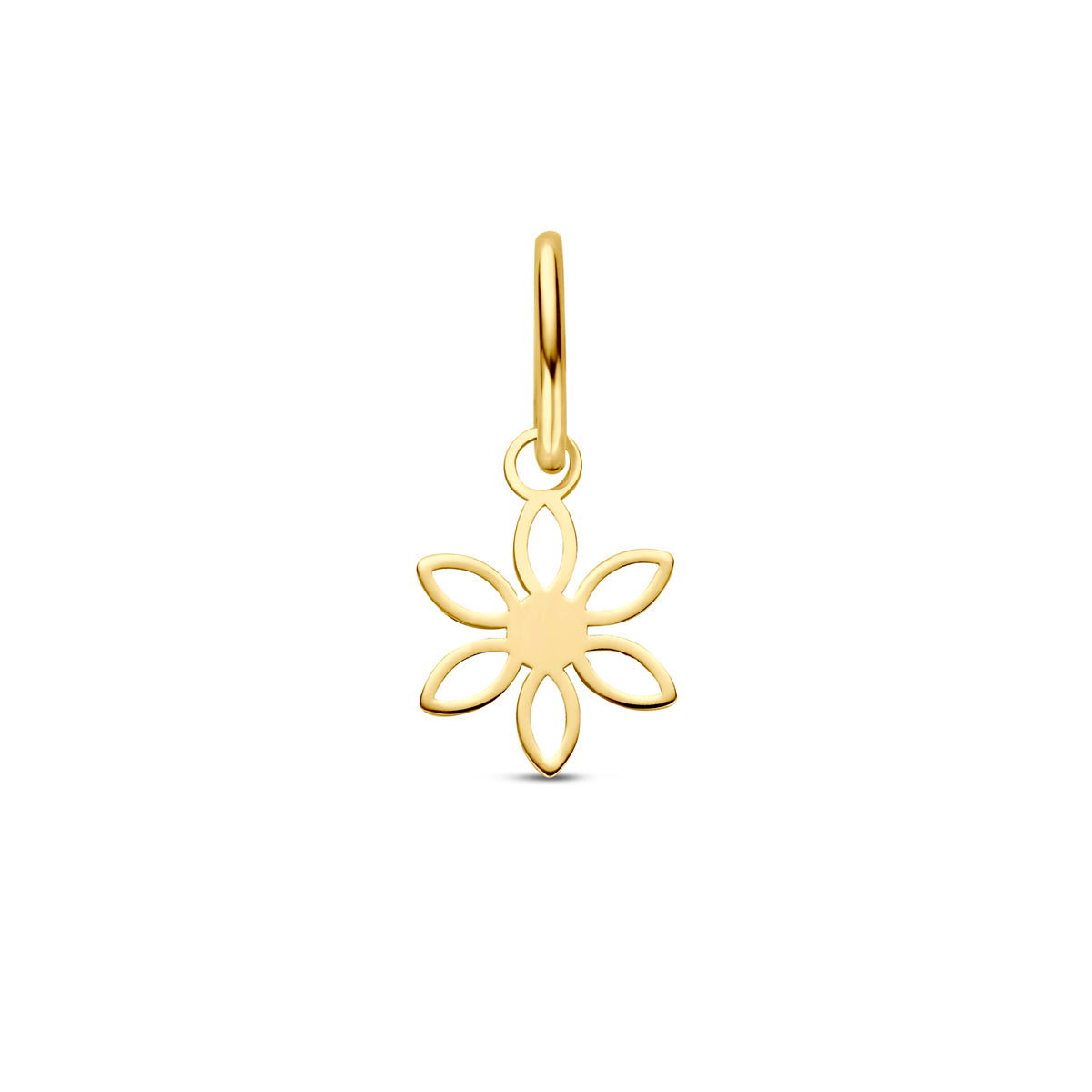 hanger bloem 6,5 mm 14K geelgoud