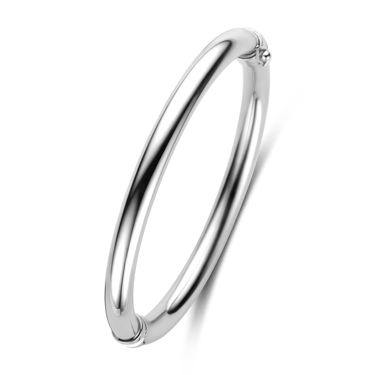 Armreif 6 mm 60 mm Silber rhodiniert