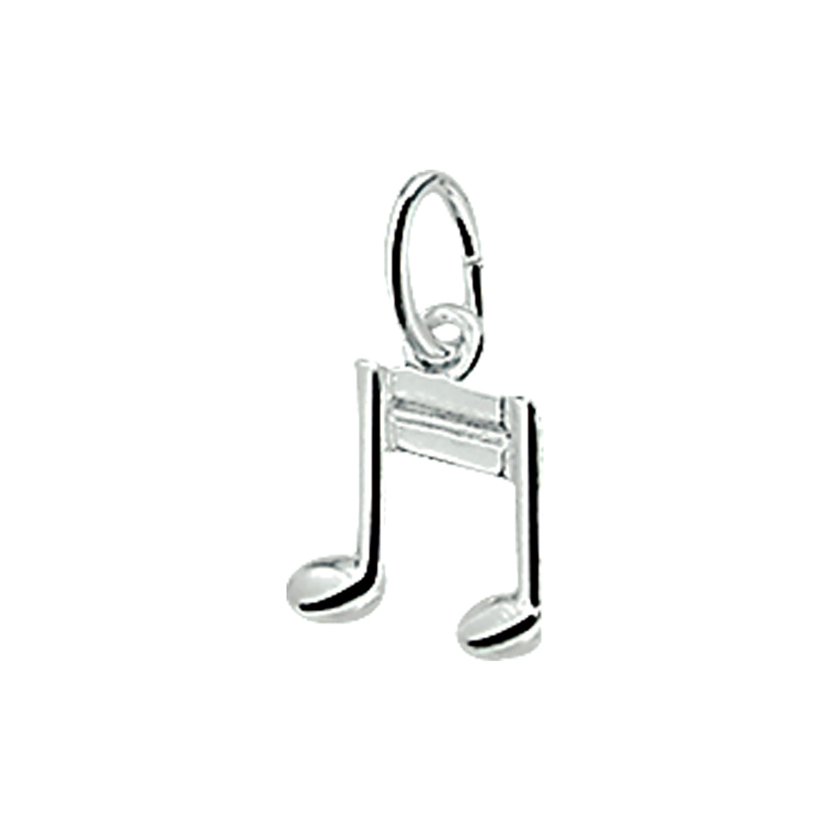 hanger muzieknoot zilver wit