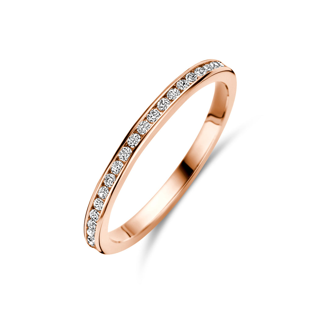 Beisteckring Zirkonia 14K Roségold