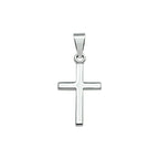 Anhänger Kreuz 15 mm Silber weiß