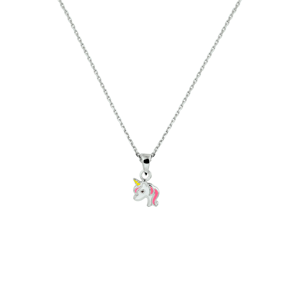 Einhorn-Halskette 36 + 4 cm Silber rhodiniert