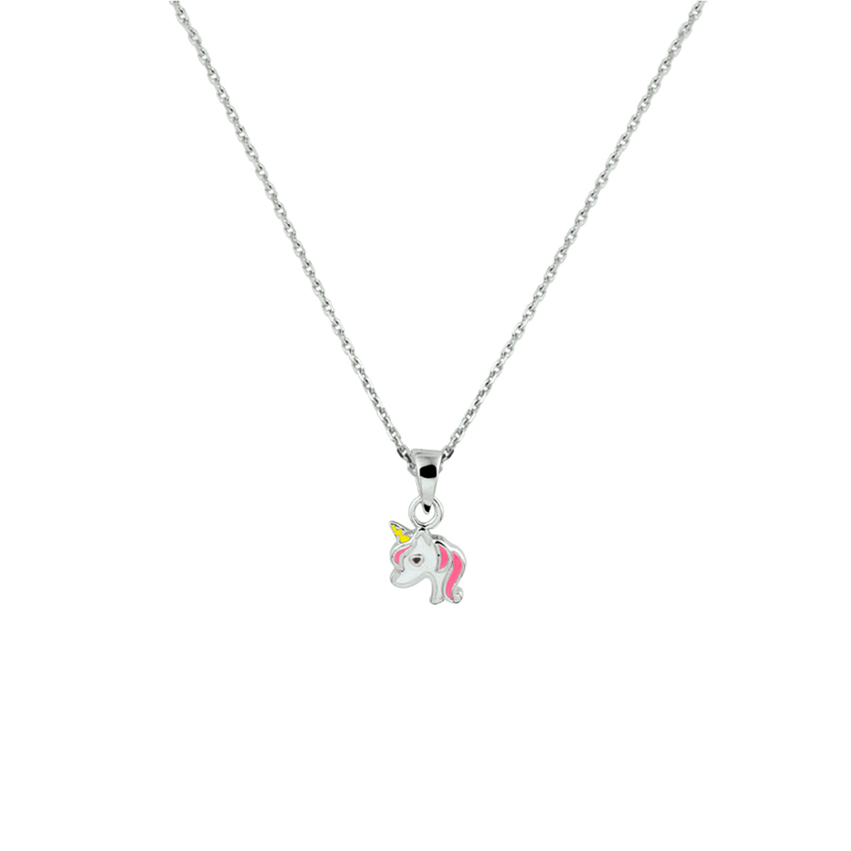 Einhorn-Halskette 36 + 4 cm Silber rhodiniert