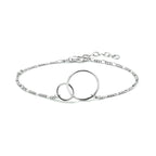 Armband Kreise 16 + 2,5 cm Silber rhodiniert