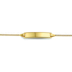 9k graveerarmband gourmet plaat 5,0 mm 9K geel