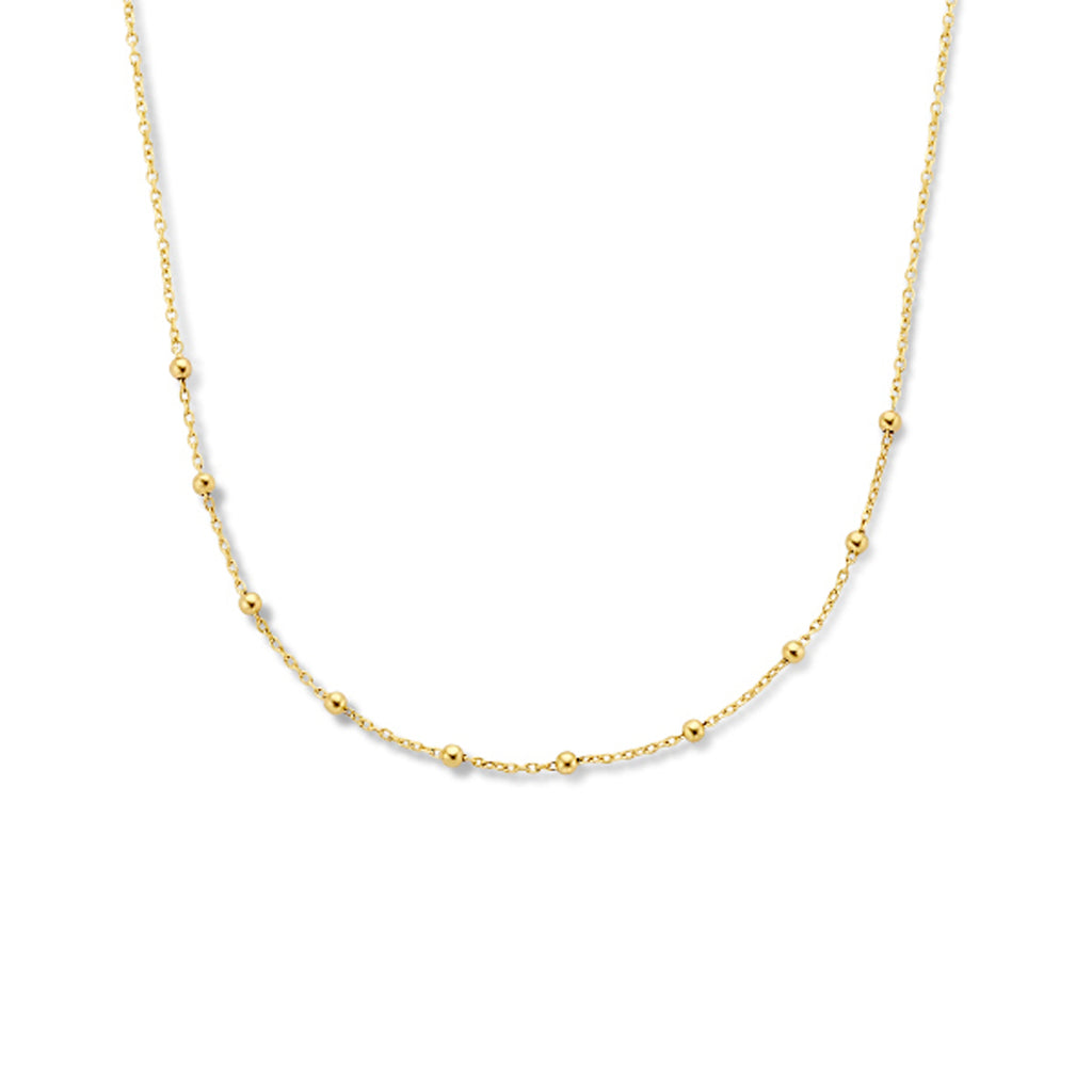 collier bolletjes 1,1 mm 40 - 42 - 44 cm 14K geelgoud
