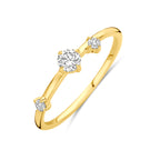 ring lab grown diamant 0.25ct h si 14K geelgoud