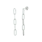 oorhangers paperclip zilver gerhodineerd