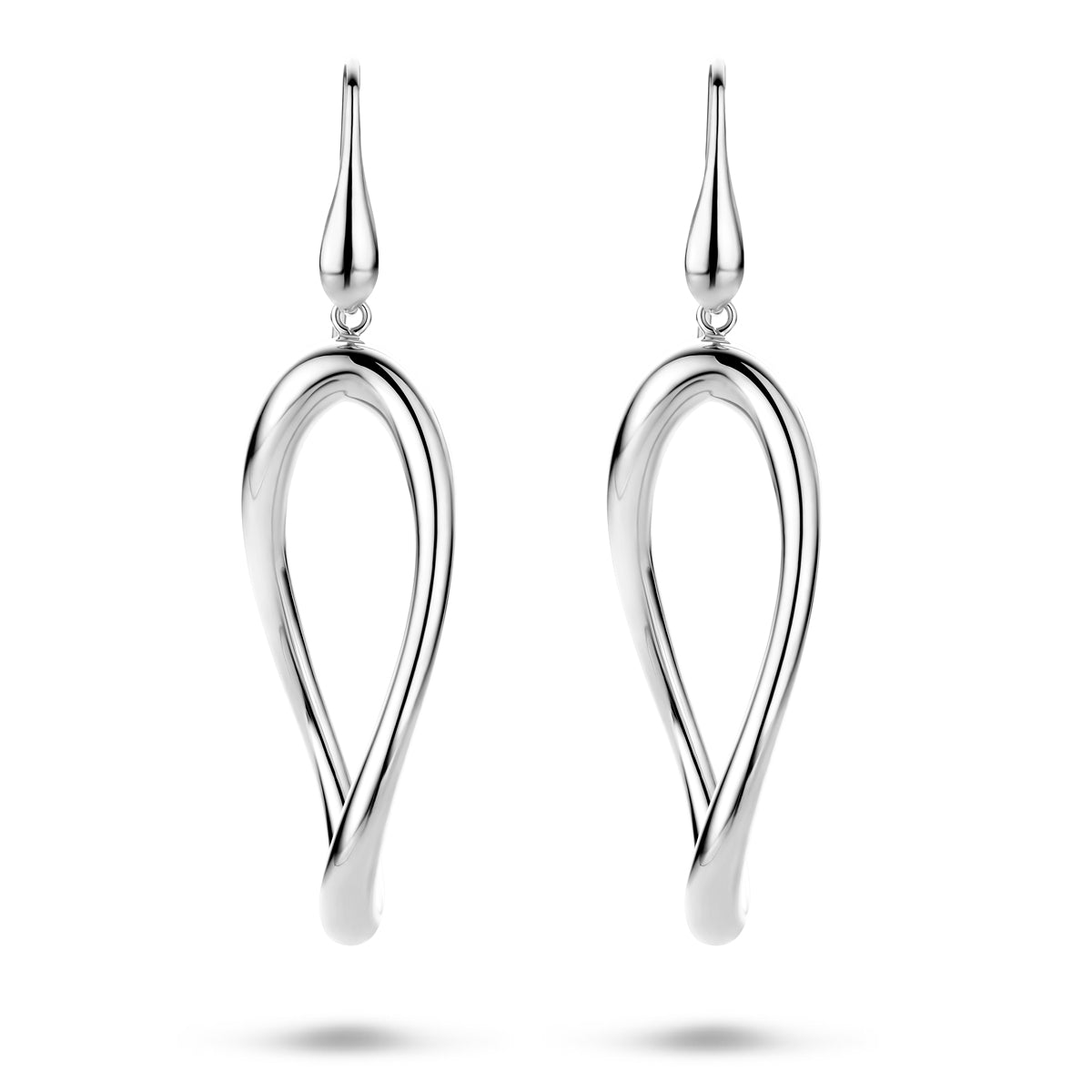 Ohrhänger mit französischem Haken, 65 mm, Sterlingsilber rhodiniert