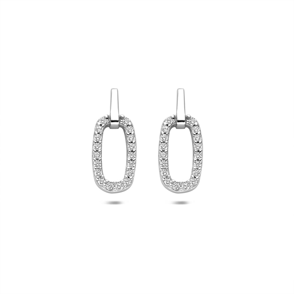 Ohrstecker Zirkonia 16,5 mm Silber rhodiniert