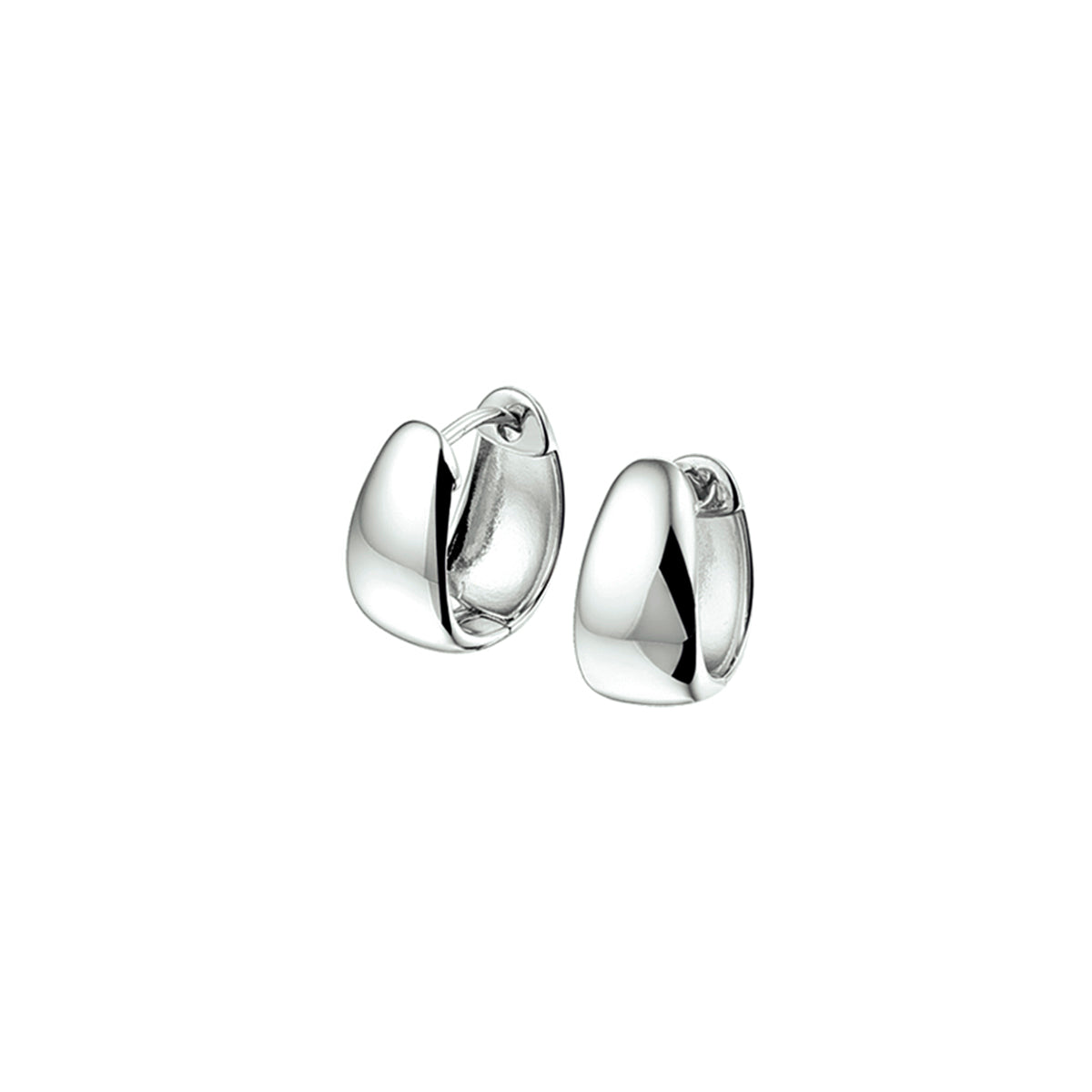 klapoorringen zilver gerhodineerd