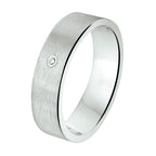 Ring A305 – 5 mm – 0,01 ct H SI Silber rhodiniert