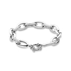 Ankerarmband 10,5 mm 20 cm mit großem Federringverschluss Silber rhodiniert