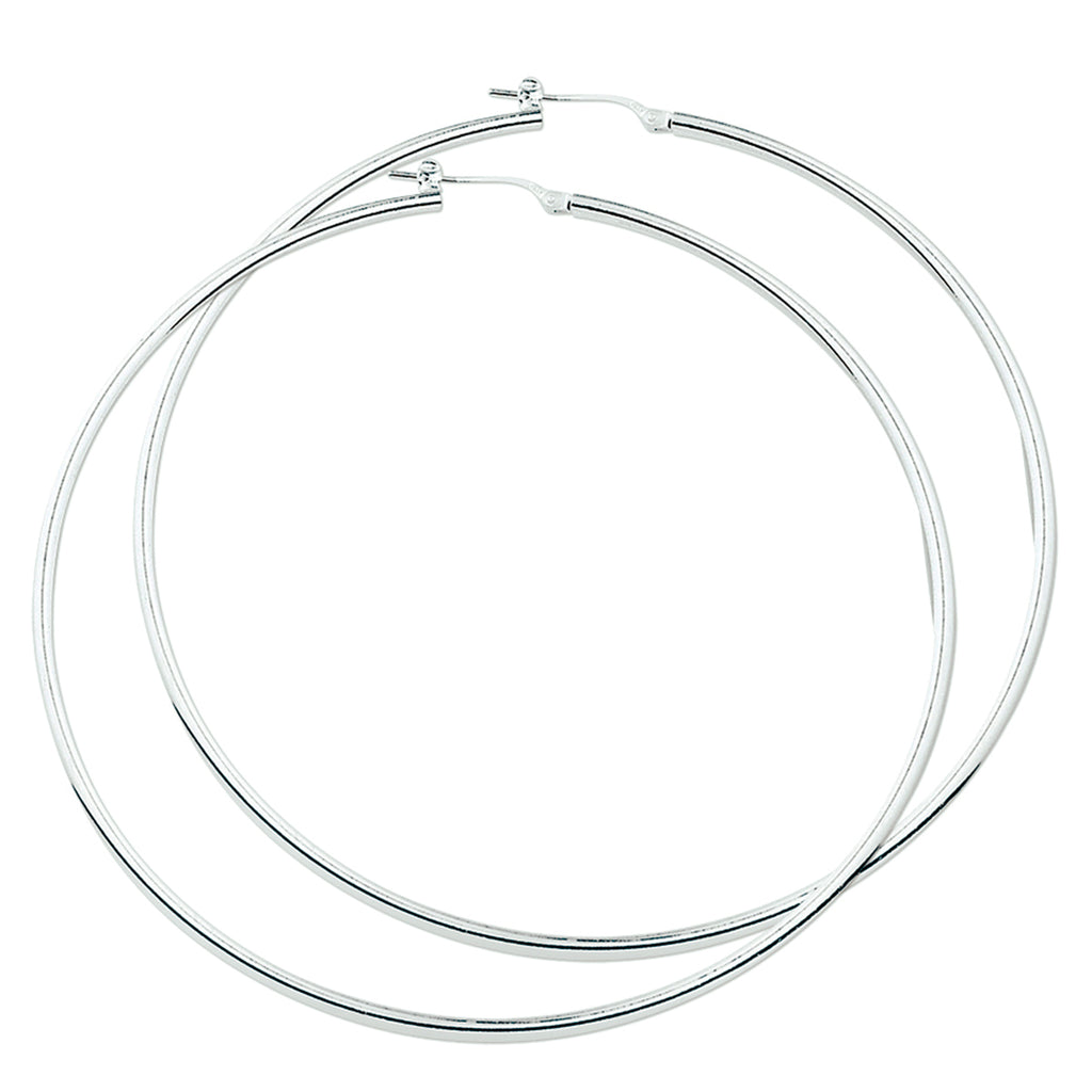 Ohrringe 2,5 mm Rundrohr silberweiß