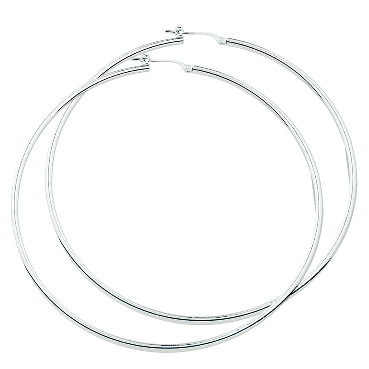 Ohrringe 2,5 mm Rundrohr silberweiß