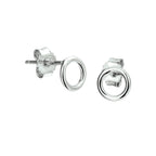 Ohrstecker Kreis Silber rhodiniert