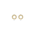 9k oorknoppen zirkonia 6,5 mm 9K geel