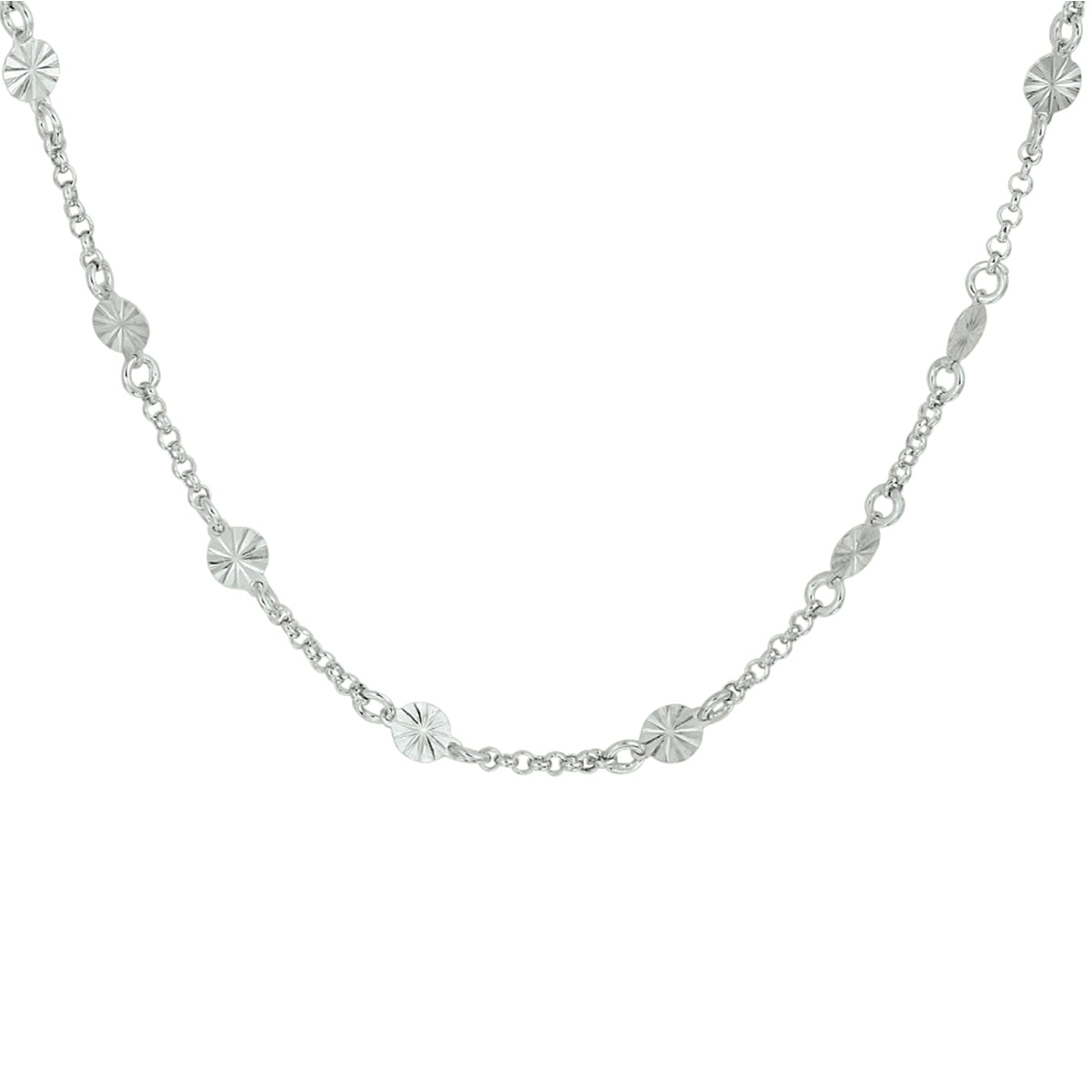 Halskette 4,2 mm 40 + 3 cm Silber rhodiniert