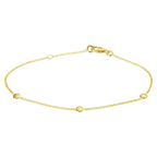 armband rondjes 1,2 mm 17 + 2 cm 14K geelgoud - rondje,bolletje,ringetje,draad