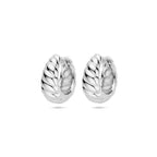 klapoorringen gedraaid 6,5 mm zilver gerhodineerd
