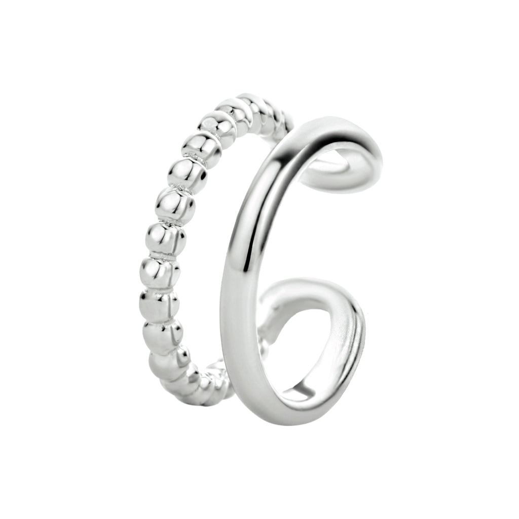 earcuff 11 mm zilver gerhodineerd