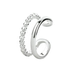 earcuff 11 mm zilver gerhodineerd