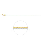 anker plat 1,1 mm 3 micron zilver verguld (geel)