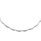 Halskette, Halsreif, 5,5 mm, 43 cm, Poly/Silber matt, rhodiniert