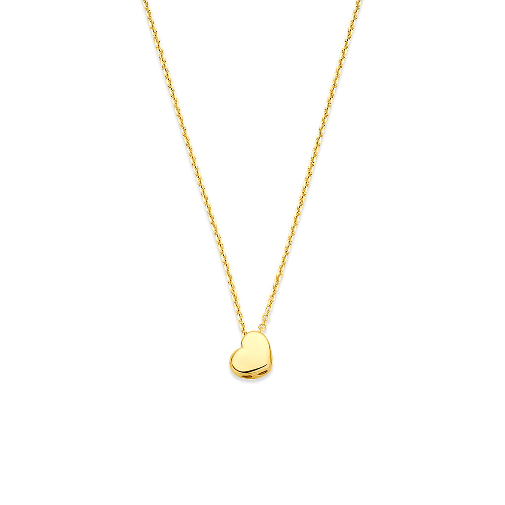 collier hartje 40 - 42 - 44 cm 14K geelgoud