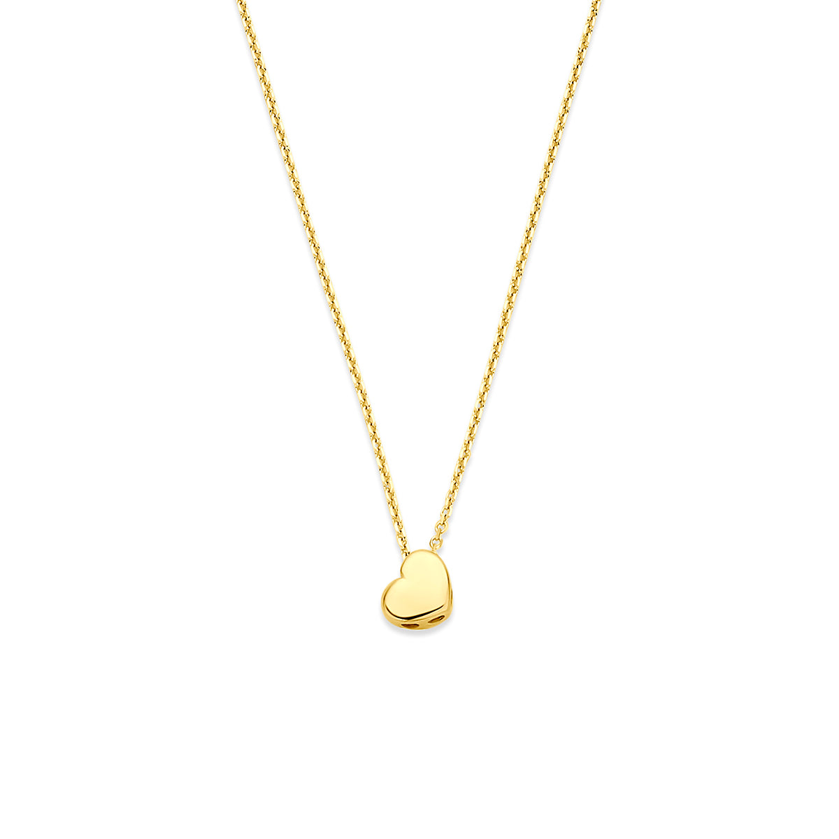 collier hartje 40 - 42 - 44 cm 14K geelgoud