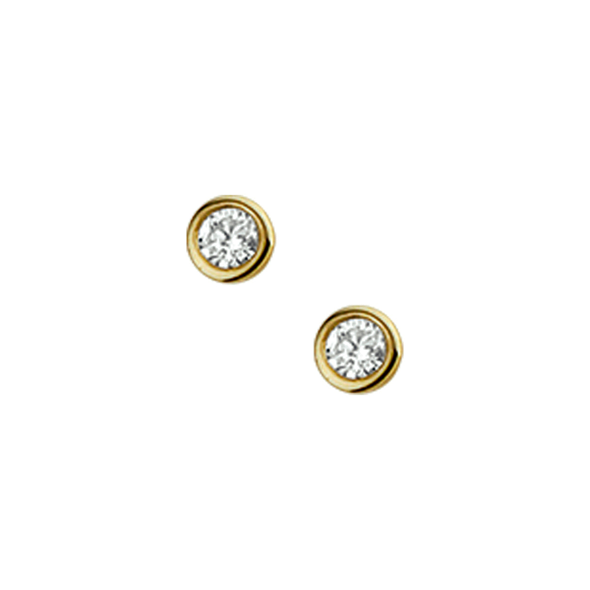 Ohrstecker Diamant h p1 14K Gelbgold