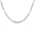 collier valkenoog met tussenstuk 2,4 mm 40 + 4 cm zilver gerhodineerd